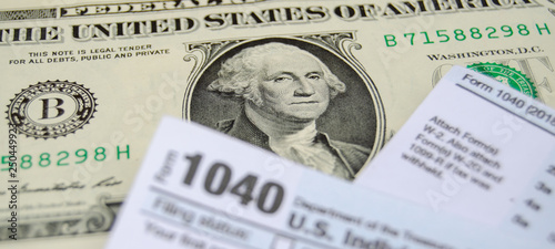 us dolar and 1040 tax individual refund form