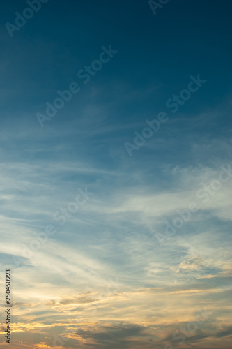 Fototapeta Naklejka Na Ścianę i Meble -  sunlight through cloud on dramatic sunset sky