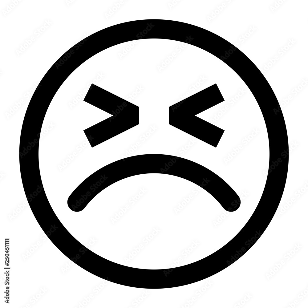 Grumpy facial expression emoji Grumpy facial expression emoji