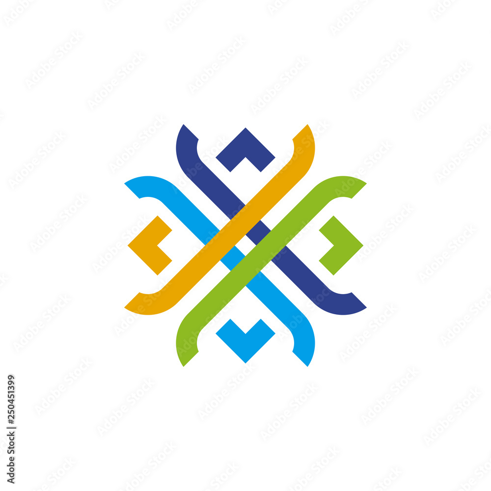 Community and adoption care logo design vector template Community and adoption care logo design vector template