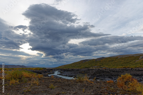 herbstliche Landschaft entlang der F550, Island