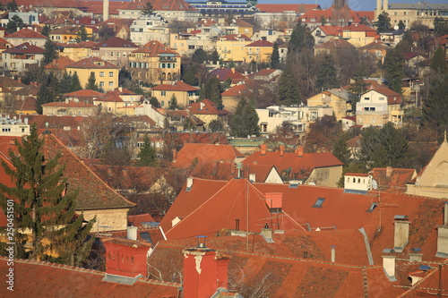 zagreb skyline in croatia