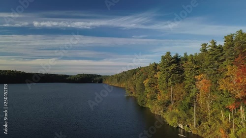 Autumn Season Drone Flyover - Vermont, New England