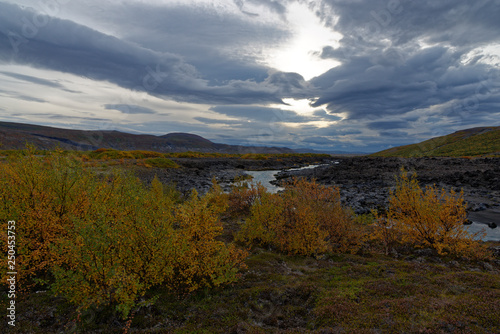 herbstliche Landschaft entlang der F550, Island