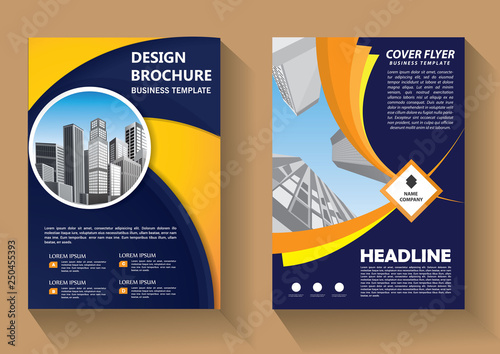 Business abstract vector template. Brochure design, cover modern layout, annual report, poster, flyer in A4 with colorful triangles, geometric shapes for tech, science, market with light background