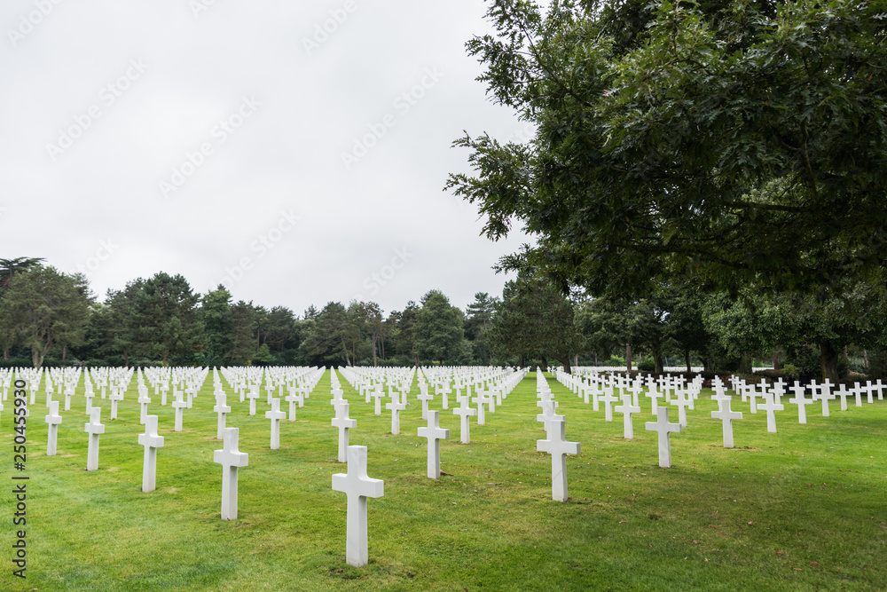 Normandy American military cemetery and memorial at Omaha Beach, Colleville-sur-Mer, Normandy, France Normandy American military cemetery and memorial at Omaha Beach, Colleville-sur-Mer, Normandy, France