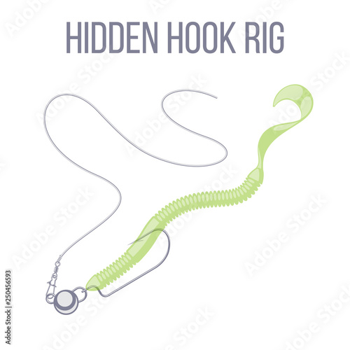 Offset hook rigging option for catching predatory fish with spinning rod in high weed density conditions.