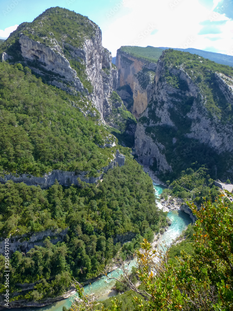 View on scenery Grand canyon du Verdon in Provence, France