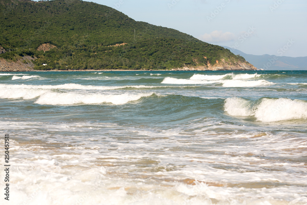 small waves on the sea, turquoise wave, good weather small waves on the sea, turquoise wave, good weather