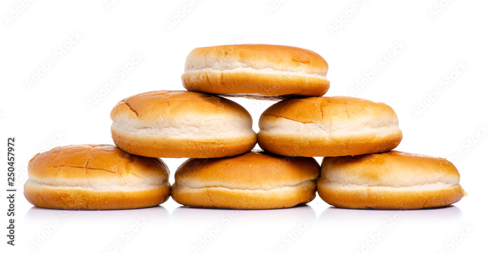 Burger buns food tasty on a white background. Isolation