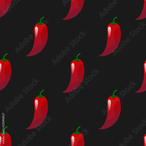Chili pepper seamless pattern