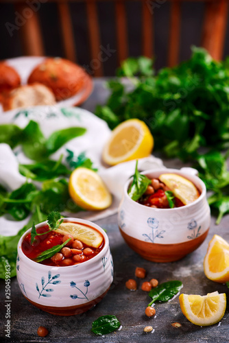 Moroccan tomato veggy soup
