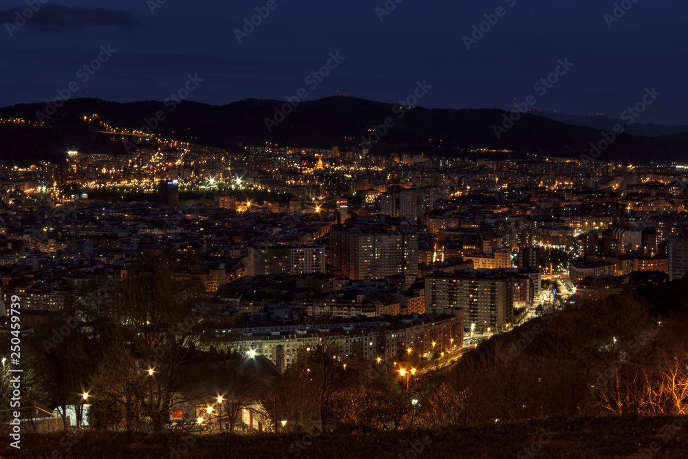 city of bilbao at night