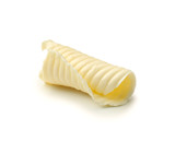 Butter on white background