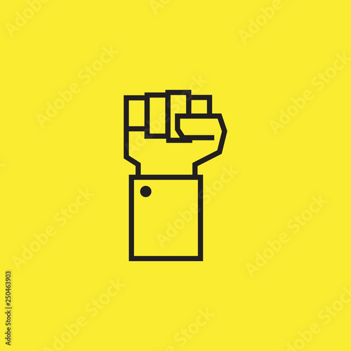 Human hand punch clenched fist vector illustration