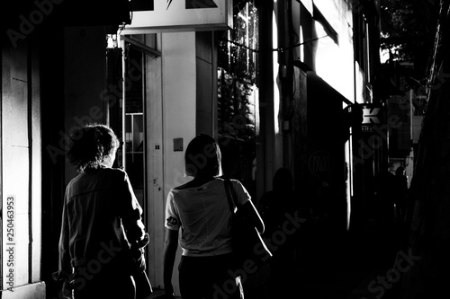 silhouettes in the city photo