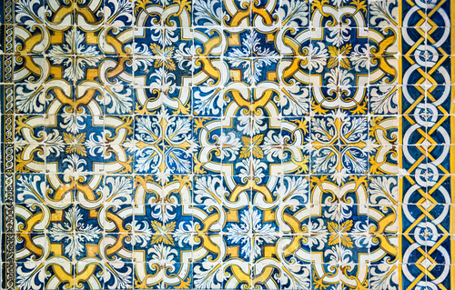 Vintage azulejos  traditional Portuguese tiles