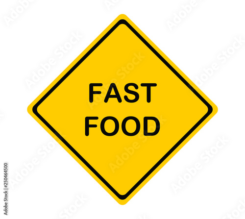 Wallpaper Mural Fast food  yellow road warning sign Torontodigital.ca