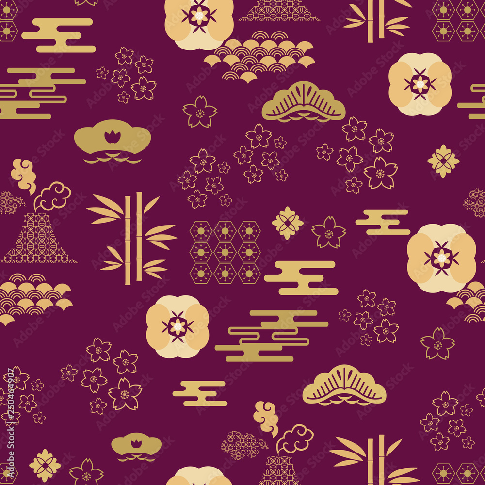 Naklejka premium Japanese pattern32