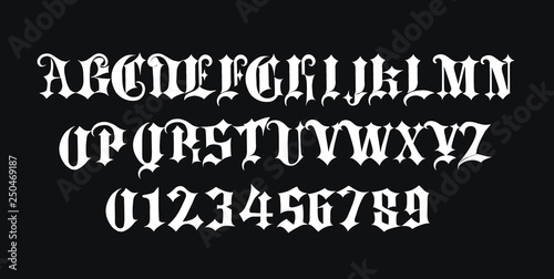 Classic gothic font - Vintage alphabet