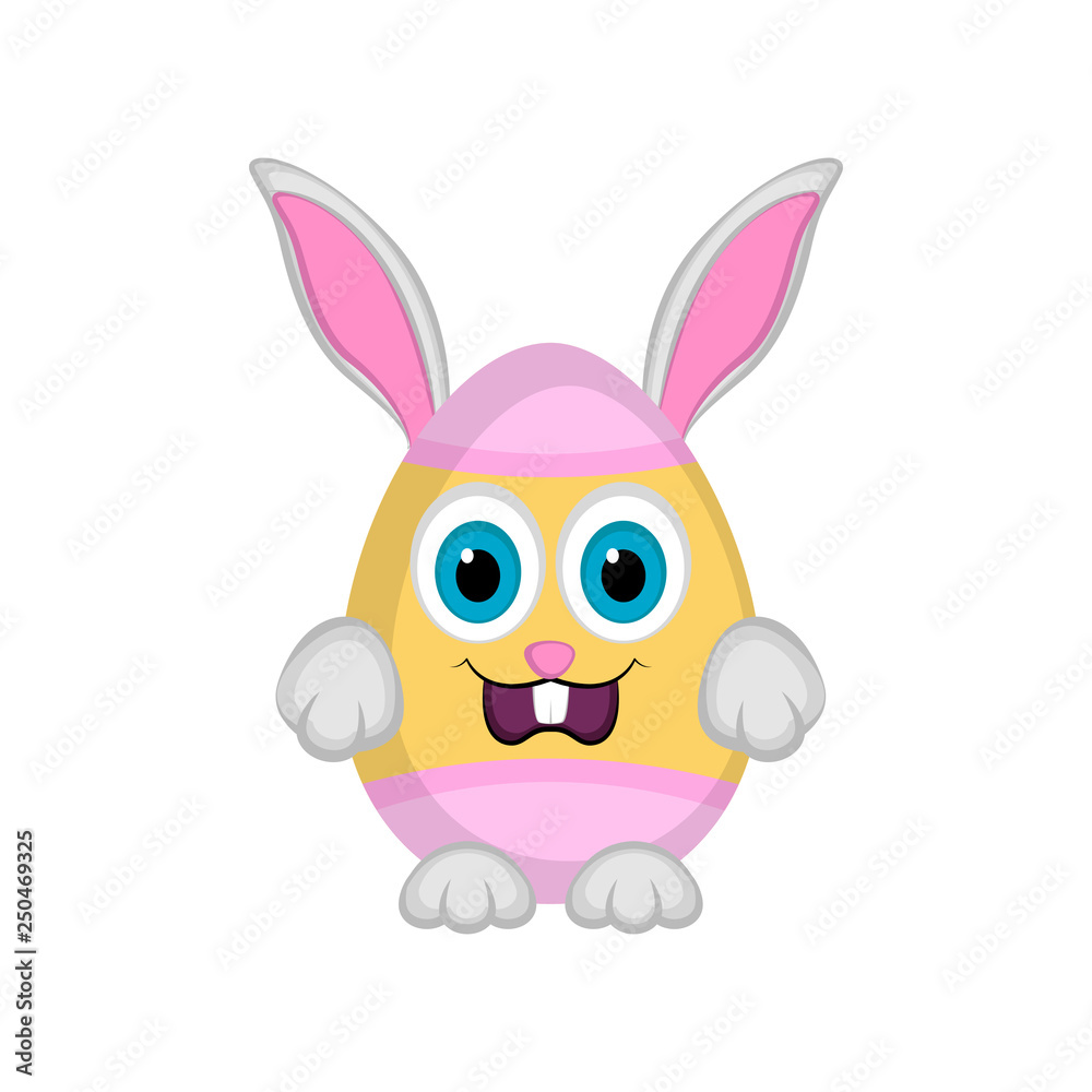 Obraz premium Cute easter bunny egg, Vector illustration design