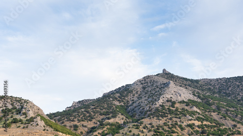 View of the mountains near the village Vesele, in the Sudak Municipality of the Crimea