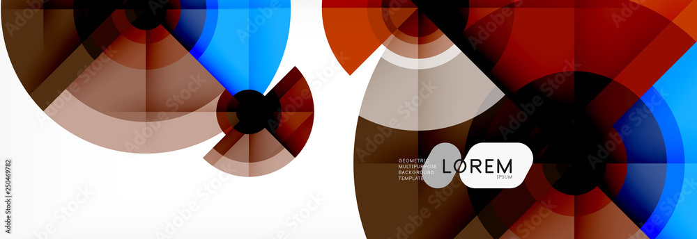 Minimal geometric circles and triangles abstract background, techno modern design, poster template Minimal geometric circles and triangles abstract background, techno modern design, poster template