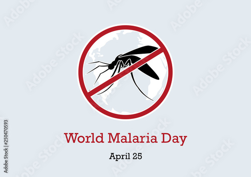 World Malaria Day vector. Mosquito vector illustration. Gnat silhouette. Stop mosquitoes images. Important day