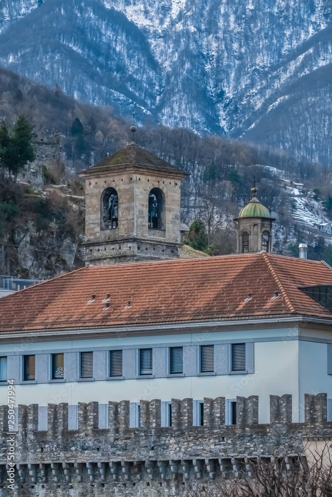 Bellinzona, the capital city of southern Switzerland’s Ticino canton. A Unesco World heritage site, Known for its 3 medieval castles: Castelgrande, Sasso Corbaro and and Montebello
