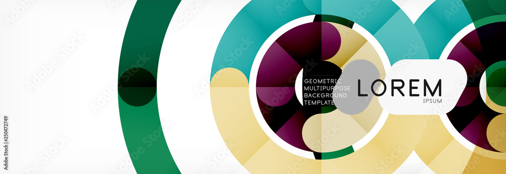 Vector outlined stroke circles composition Vector outlined stroke circles composition