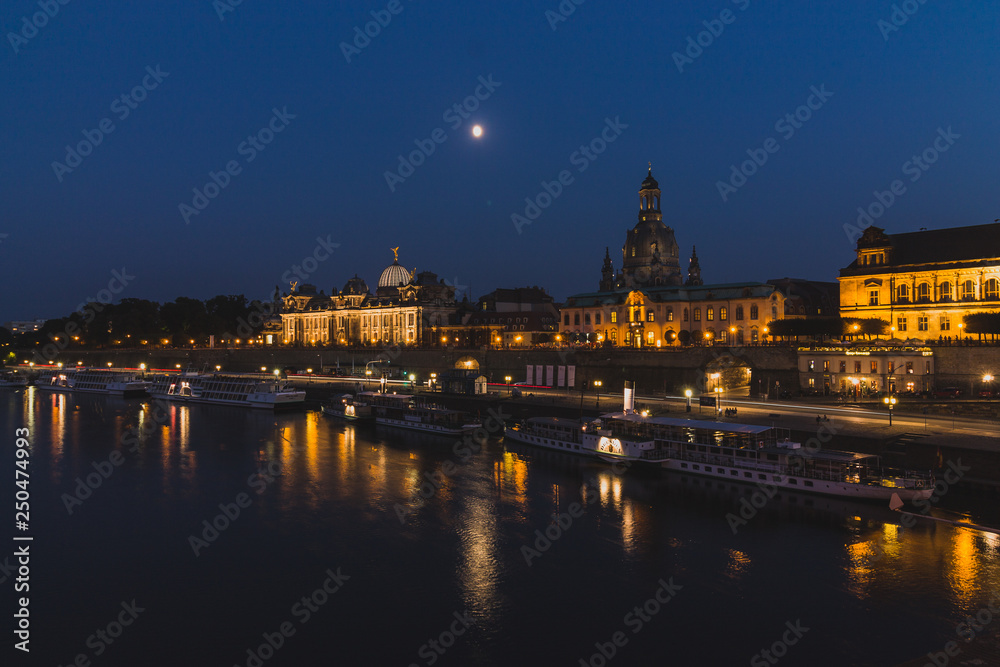 Dresden Skyline at night