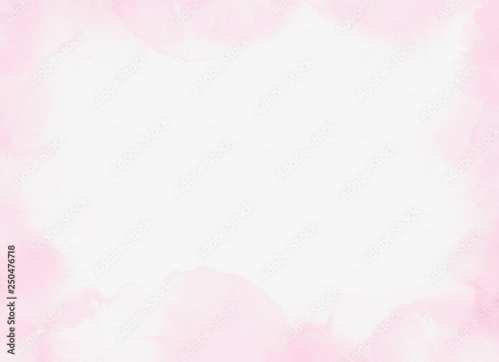 淡い水彩の背景：ピンク