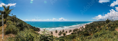 Foto panorama of itacarezinho beach, in itacaré, bahia, brazil