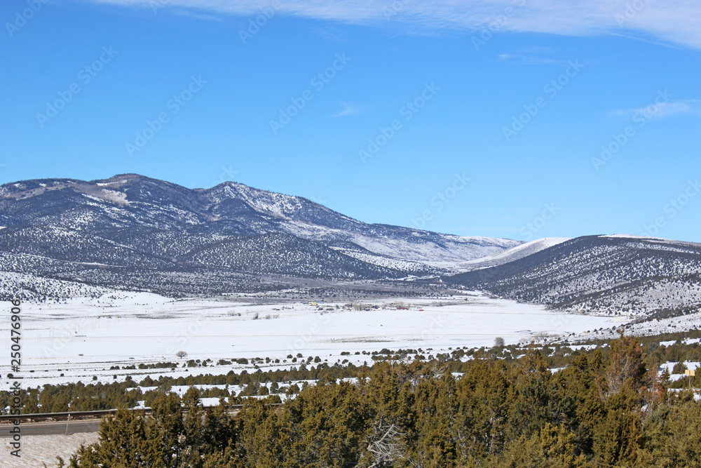 Valley in Utah in the winter