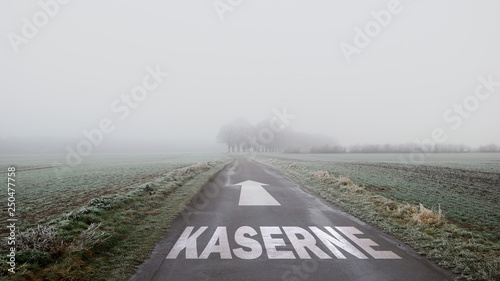 Obraz na płótnie Schild 402 - Kaserne