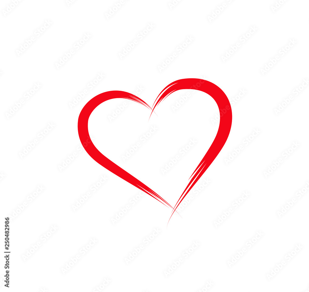 Heart vector red. Sketch love hand drawn icon. Trendy isolated on white background. Useful for web site, greeting card and Valentine's day. Creative art sketch, modern concept Illustration Heart vector red. Sketch love hand drawn icon. Trendy isolated on white background. Useful for web site, greeting card and Valentine's day. Creative art sketch, modern concept Illustration