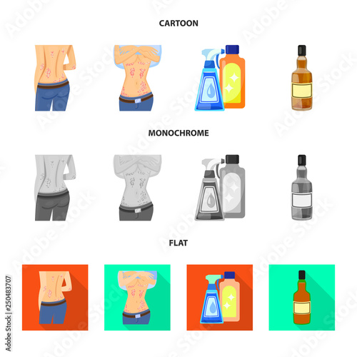 Vector design of medical and pain  sign. Set of medical and disease stock symbol for web.