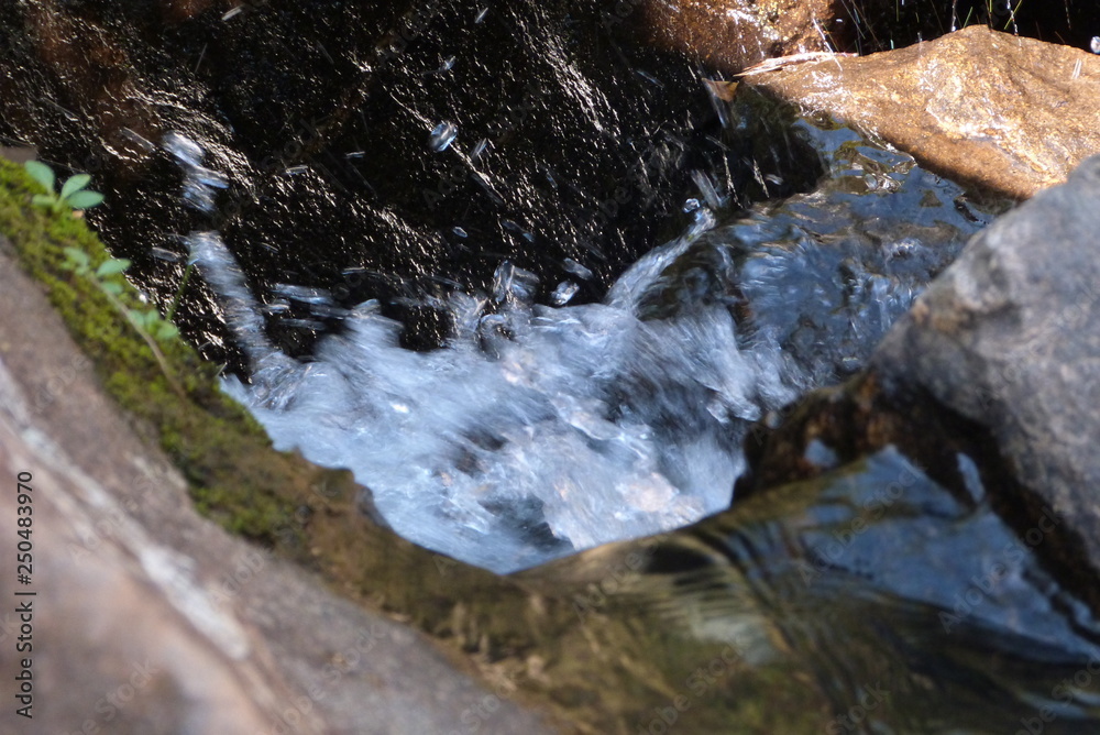 Water flowing over rocks Water flowing over rocks