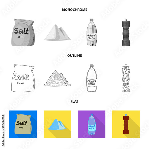 Vector design of cooking and sea icon. Set of cooking and baking   vector icon for stock.