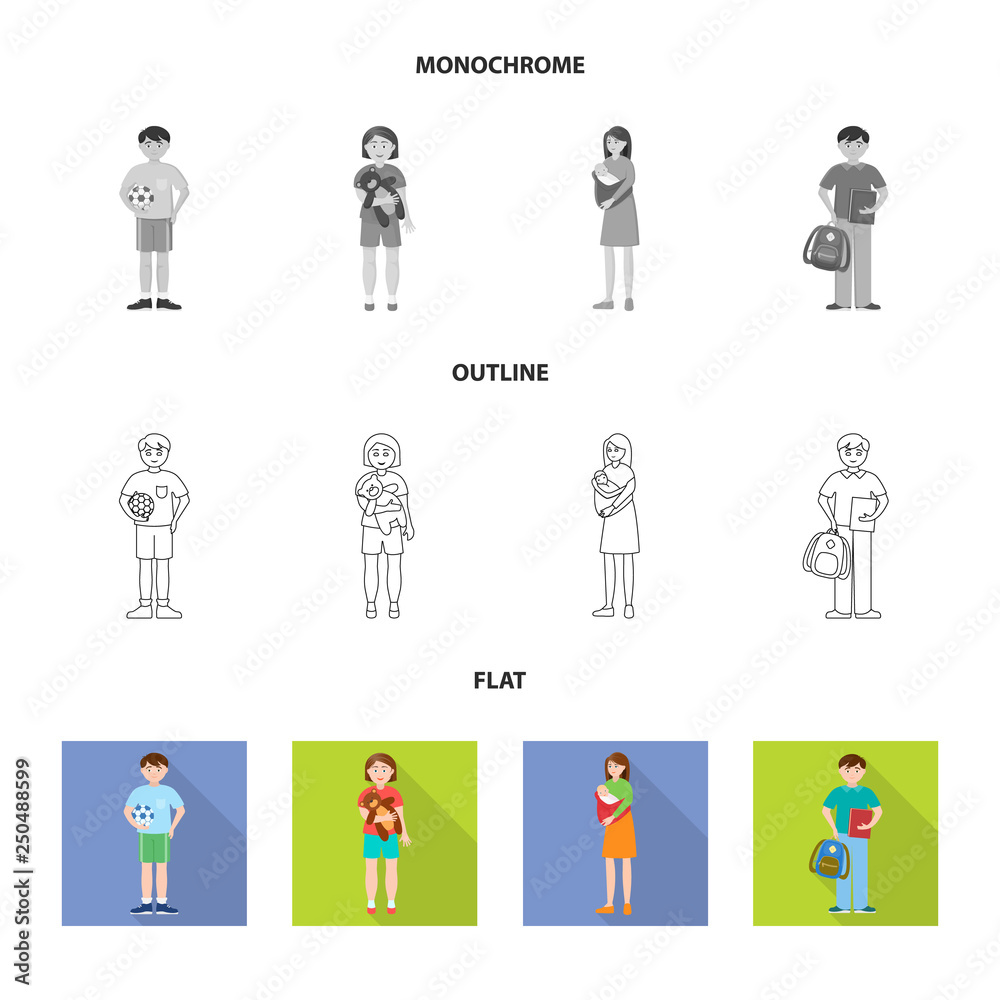 Vector design of character and avatar symbol. Collection of character and portrait vector icon for stock. Vector design of character and avatar symbol. Collection of character and portrait vector icon for stock.