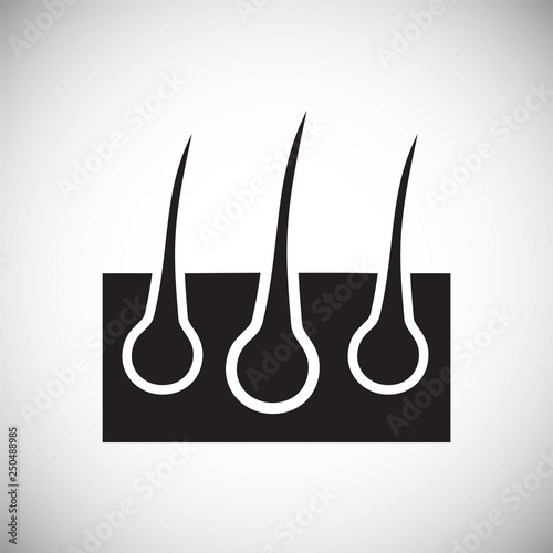 Hairs icon on white background for graphic and web design, Modern simple vector sign. Internet concept. Trendy symbol for website design web button or mobile app