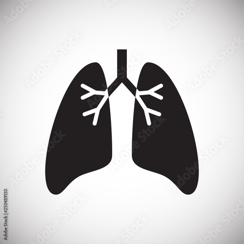 Lungs icon on white background for graphic and web design, Modern simple vector sign. Internet concept. Trendy symbol for website design web button or mobile app