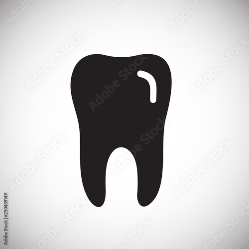 Teeth icon on white background for graphic and web design, Modern simple vector sign. Internet concept. Trendy symbol for website design web button or mobile app