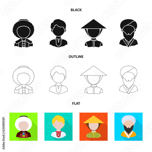 Vector illustration of imitator and resident symbol. Set of imitator and culture vector icon for stock.
