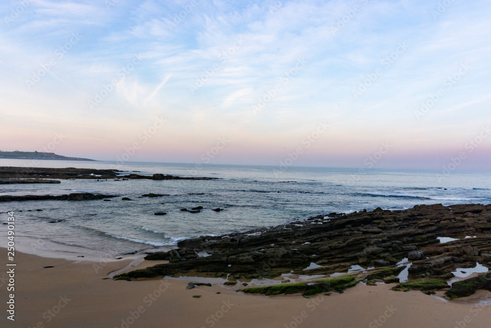 Sunset in Playa del Camello beach Santander Spain Sunset in Playa del Camello beach Santander Spain