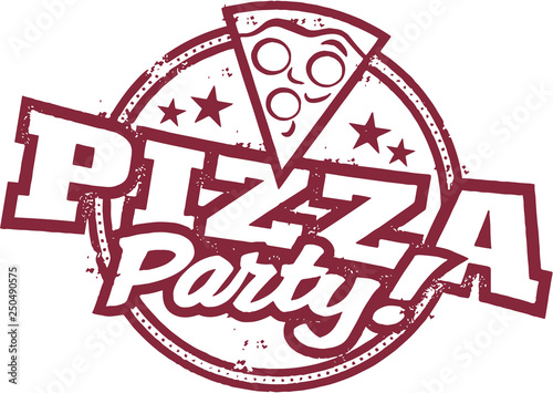 Pizza Party Stamp