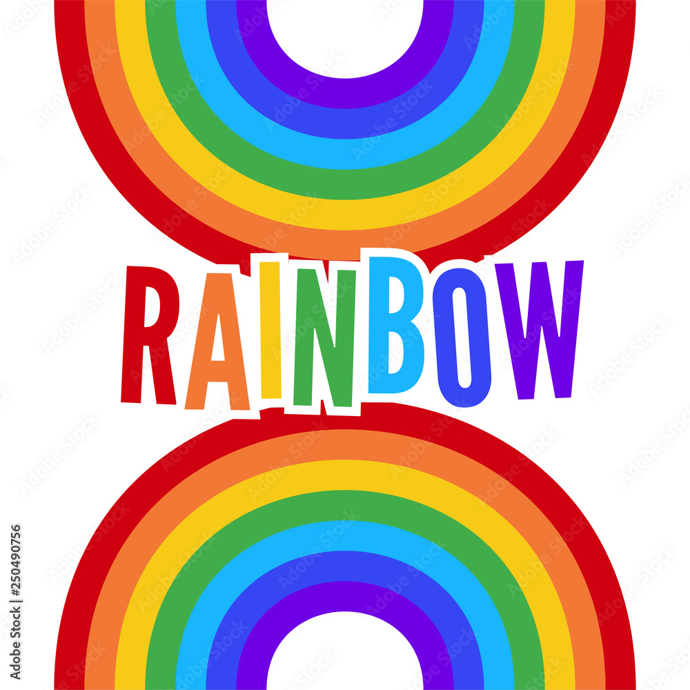Obraz premium colorful vector rainbow symbol