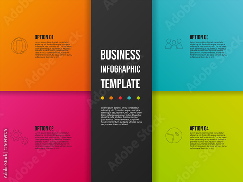 Business infograph with icons - concept of template. Vector