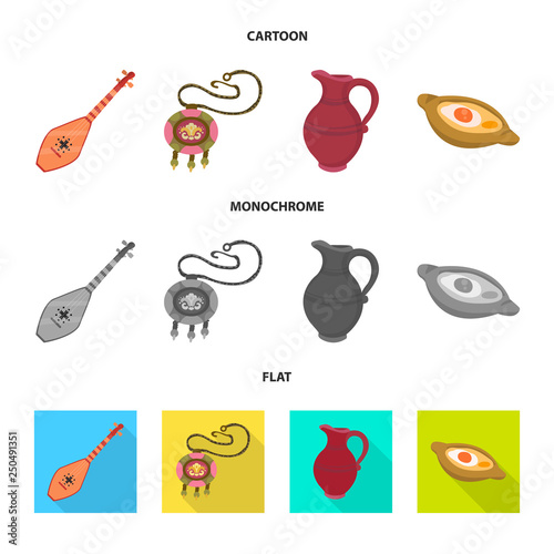 Vector illustration of culture and sightseeing icon. Collection of culture and originality stock symbol for web.