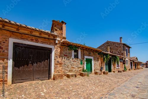 Old medieval town called Castrillo de los Polvazares in Spain